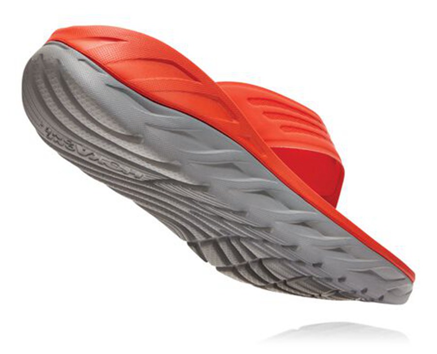 Hoka One One Sandalet Erkek Kırmızı - Ora Recovery Flip - PH8357104